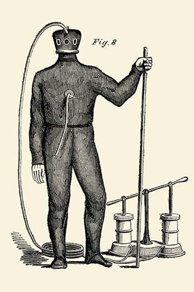 Diving Gear with suit and air pump