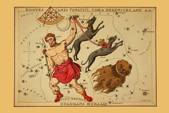 Bootes Canes Venatici, Coma Berenices, and Quadrans Muralis