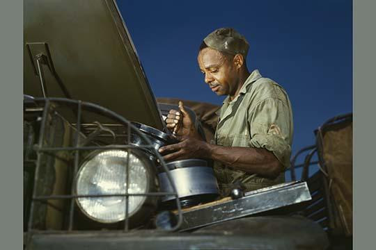 African American World War II Truck Mechanic