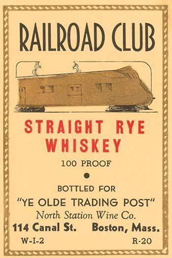 Railroad Club Straight Rye Whiskey