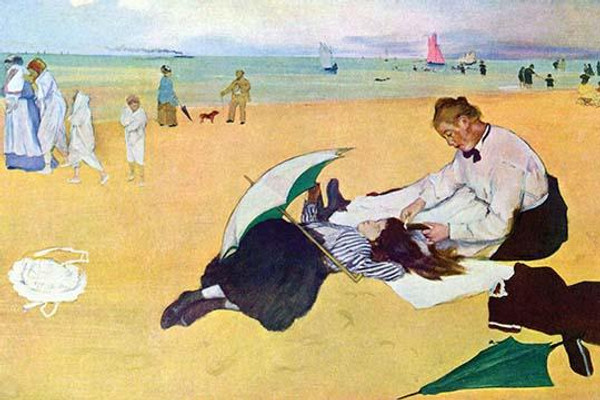 Small girls on the beach