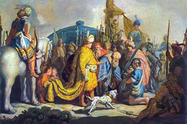David with Goliath before Saul