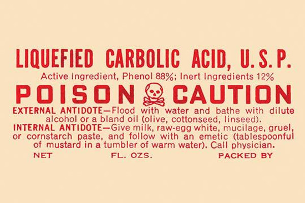 Liquefied Carbolic Acid U.S.P. - Poison Caution