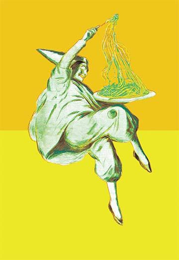 Pierrot & Pasta in Orange and Yellow