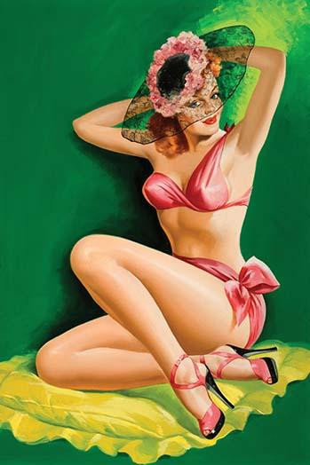 Flirt Magazine; Pinup with Hat