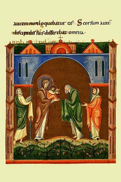 Maria and Christ in the temple