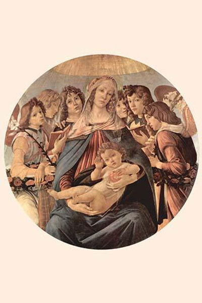 Maria with Christ child and six angels