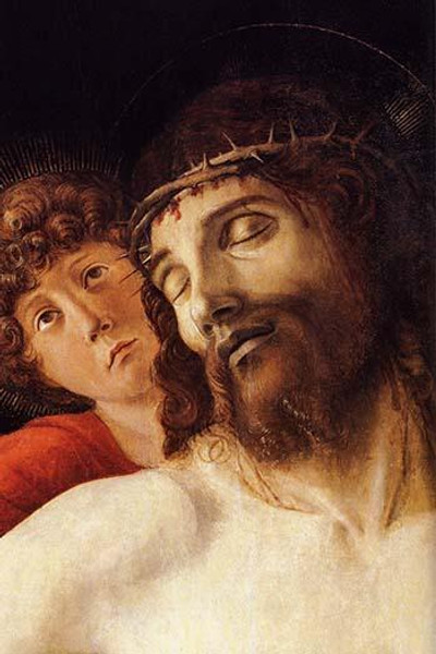 The dead christ supported by an angel