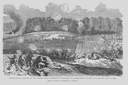 Confederate attack near Washington repulsed by Dismounted Cavalry and Militia