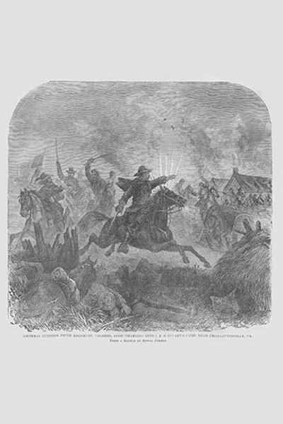 General Custer Unit Charges into Stuart's Camp, Colonel Ashe