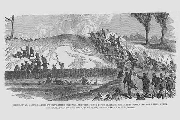 Siege of Vicksburg after Mine explosion