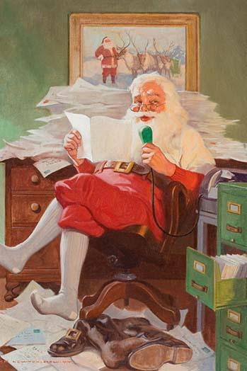 Santa Reading Christmas Letters