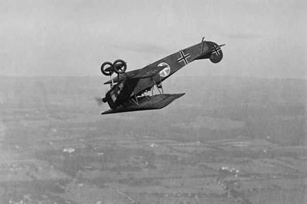 German Fokker Airplane loops in stunt