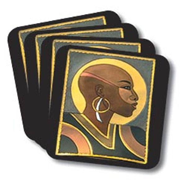 Bald Woman Coasters (African American Coasters)