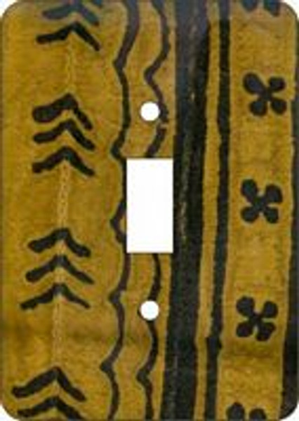 Mudcloth-Mustard Switch Plate (African American Single Switch Plate)