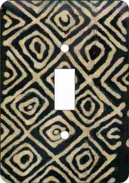 Mudcloth-Black Switch Plate (African American Single Switch Plate)