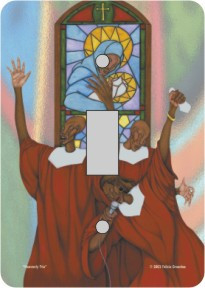 Heavenly Trio Switch Plate (African American Single Switch Plate)