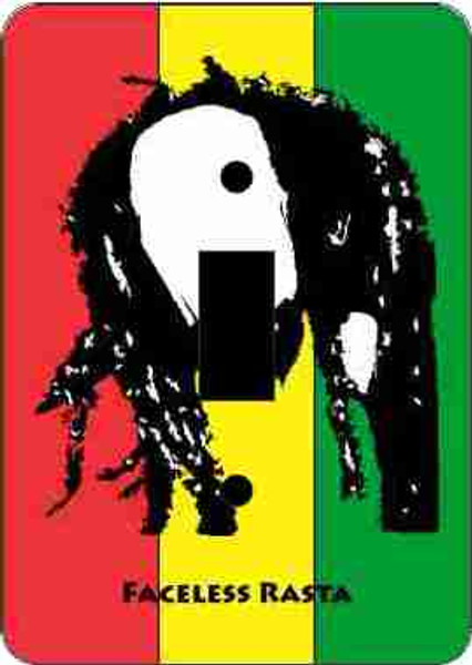 Faceless Rasta-Color Switch Plate (African American Single Switch Plate)