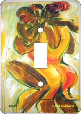 Lovers Switch Plate (African American Single Switch Plate)