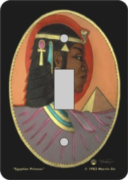 Egyptian Princess Switch Plate (African American Single Switch Plate)