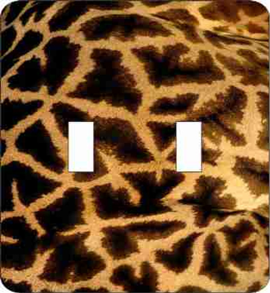 Giraffe Print Double Switch Plate (African American Double Switch Plate)