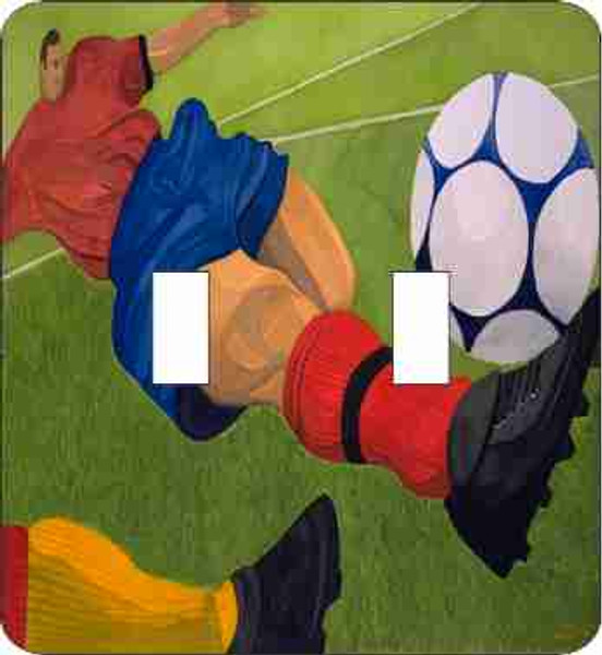 Soccer Double Switch Plate (African American Double Switch Plate) Soccer Double Switch Plate (African American Double Switch Plate)