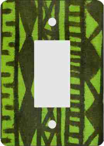 Mudcloth Lime Rocker Switch Plate (African American Rocker Switch Plate)