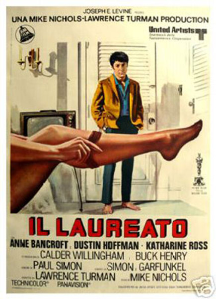The graduate Dustin Hoffman (Italian) Poster