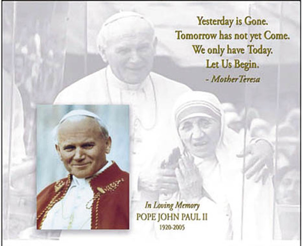 Pope John Paul II Mother Teresa1 Poster