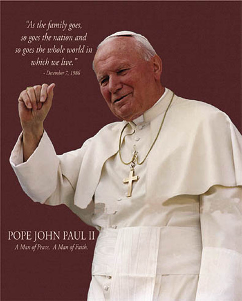 Pope John Paul II Waving3 Poster
