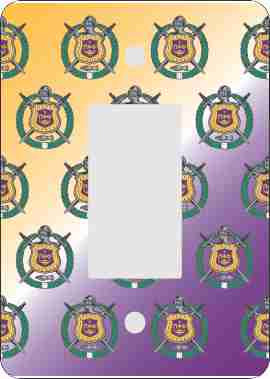 Omega Psi Phi Rocker Switch Plate-Mini Print (African American Fraternity-Sorority Light Switch and Outlet Plate Wall Covers)