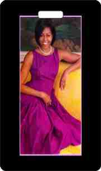 Michelle Obama-Purple Dress Luggage Tag