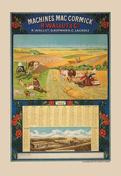 Machines MacCormick - Calendar, 1922