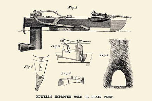 Howell's Improved Mole or Drain Plow