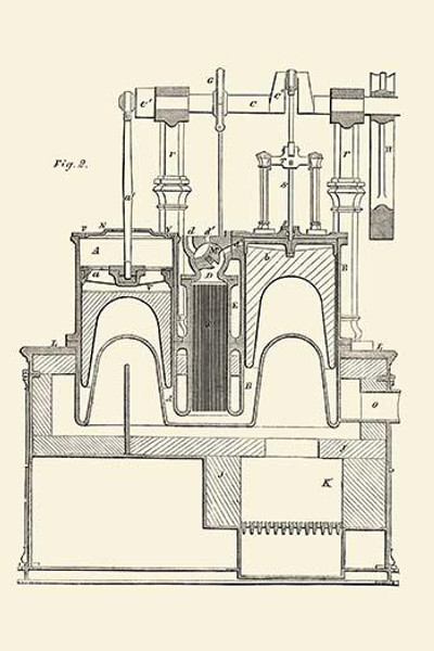 Steam Power Piston Chamber Cutaway