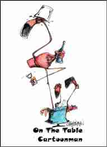 Flamingo Table Dance Refrigerator Magnet (African American Magnet)