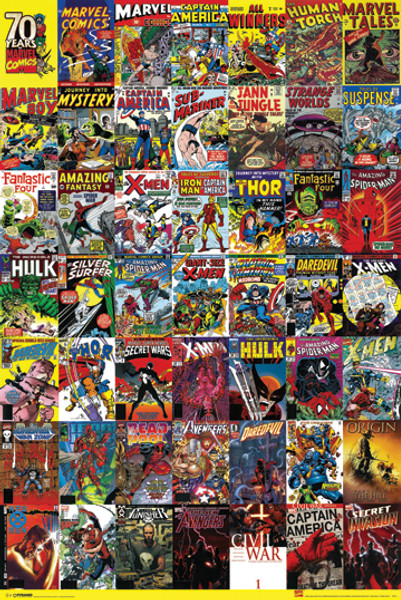 Marvel Heroes Covers Poster