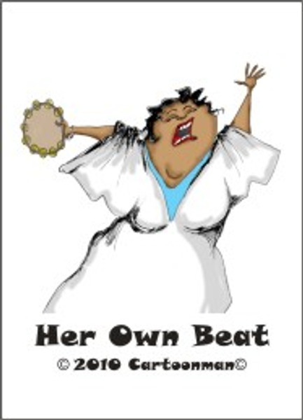 Her Own Beat Refrigerator Magnet (African American Magnet)