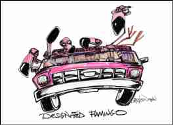 Designated Driver "Flamingo Style" Refrigerator Magnet (African American Magnet)