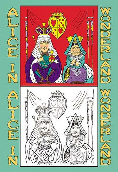 Alice in Wonderland: King and Queen of Hearts - Color Me!