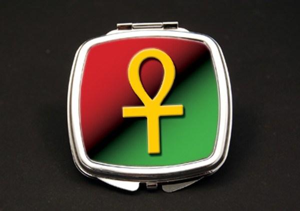 Ankh Dual Mirror Compact (African American Dual Mirror Compact)