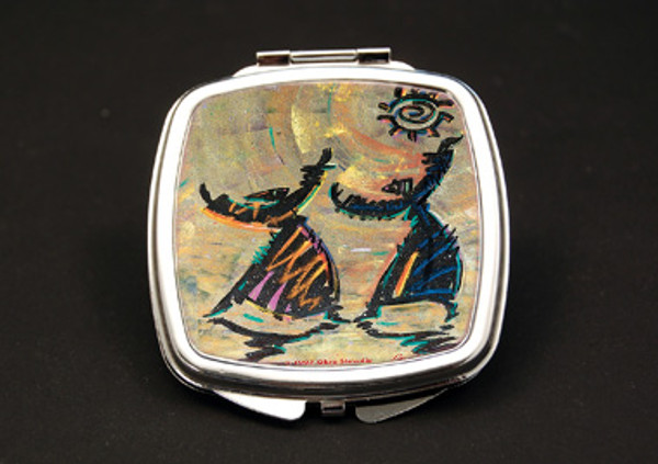 Give Thanks Dual Mirror Compact (African American Dual Mirror Compact)