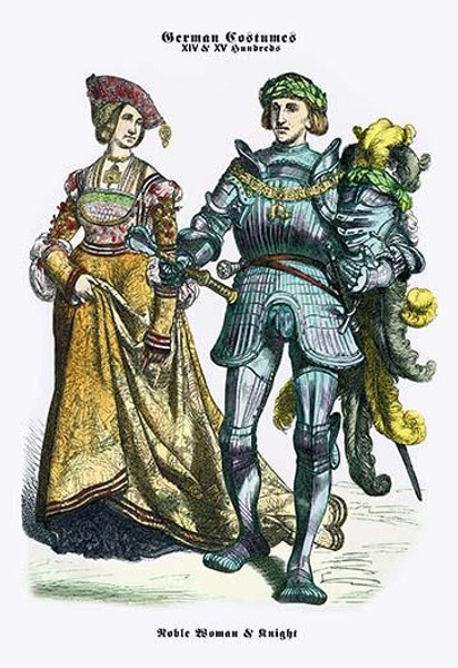 German Costumes: Noble Woman and Knight