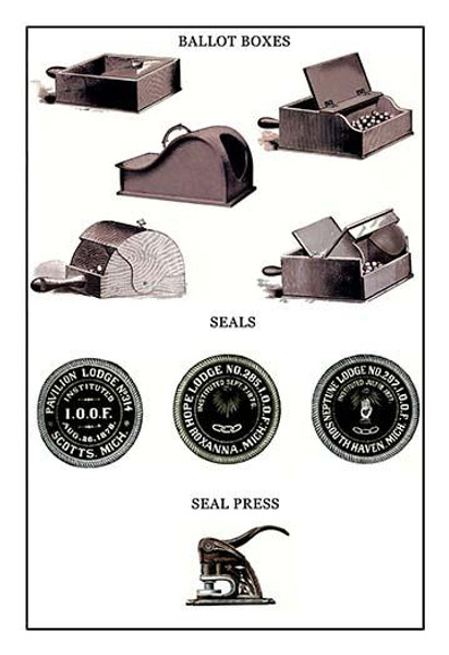 Odd Fellows: Ballot Boxes, Seals, Seal Press