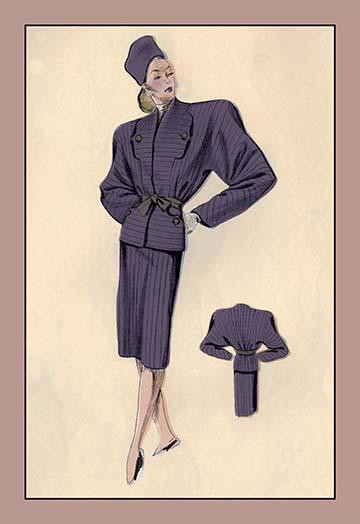 Smart Suit With Chalk Stripe