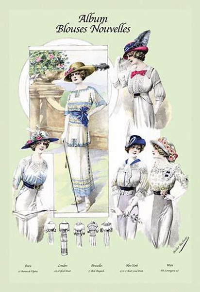 Album Blouses Nouvelles: Ladies in Flowered Hats