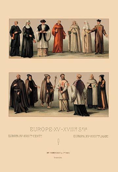 Clerical Costumes of the Fifteenth Through Eighteenth Centuries