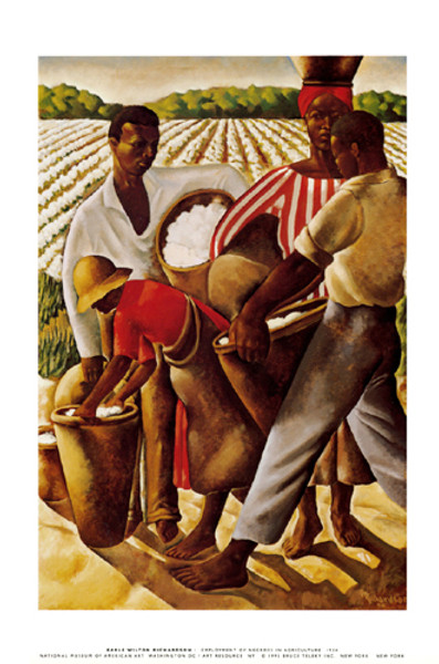Employment of Negroes in Agriculture, 1934 (AKA: Cotton Pickers) Poster