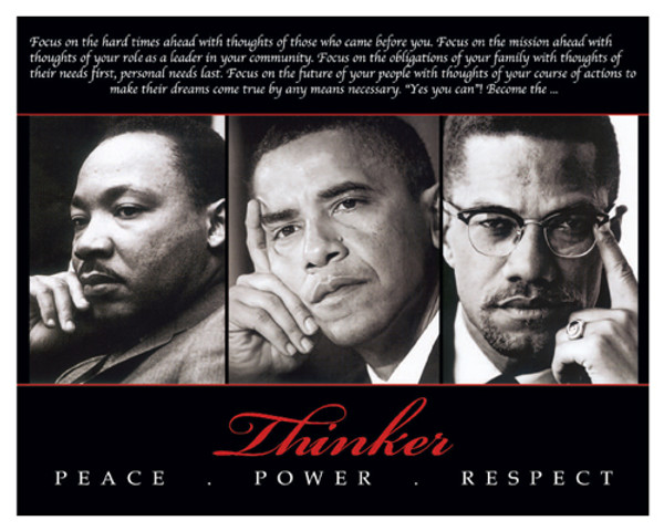 Thinker (Trio): Peace, Power, Respect Poster