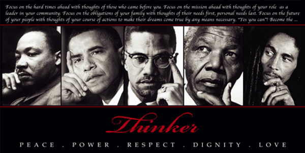Thinker (Quintet): Peace, Power, Respect, Dignity, Love1 Poster